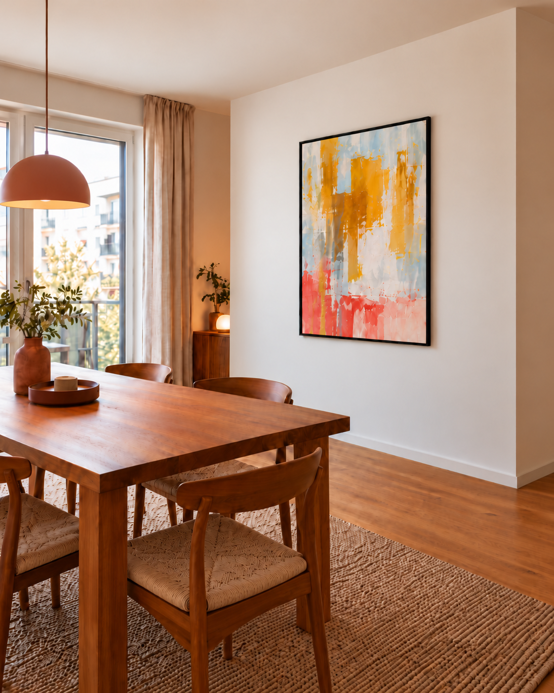 Handgemaltes Gemälde „Sommersonne“ 90x120cm