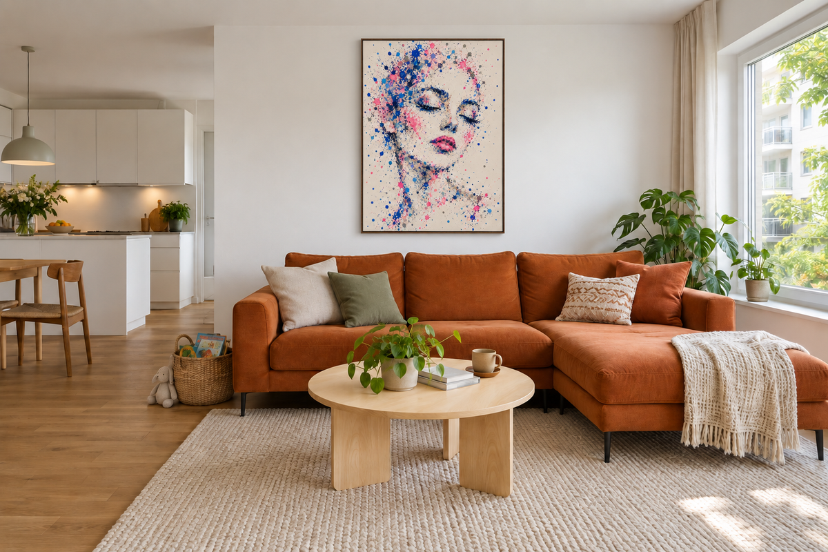 Handgemaltes Gemälde „Farben der Stille“ 90x120cm