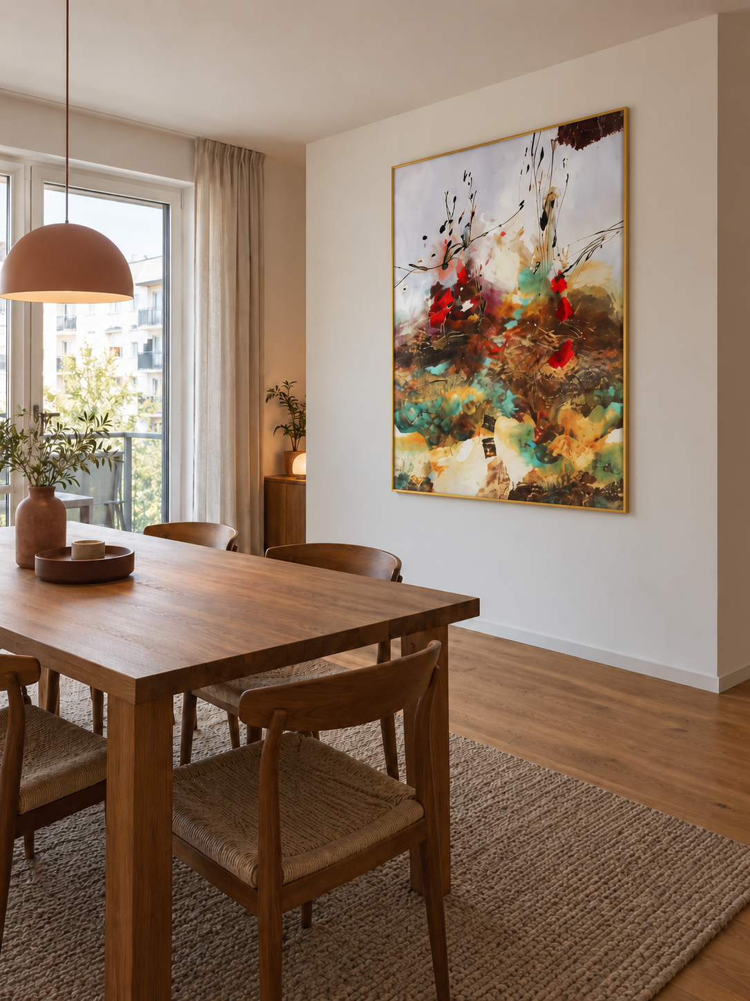 Handgemaltes Gemälde „Wilder Garten“ 120x160cm