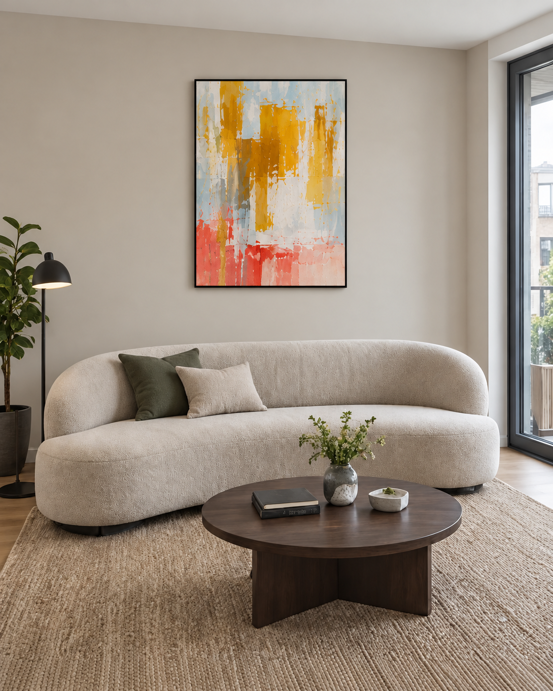 Handgemaltes Gemälde „Sommersonne“ 90x120cm