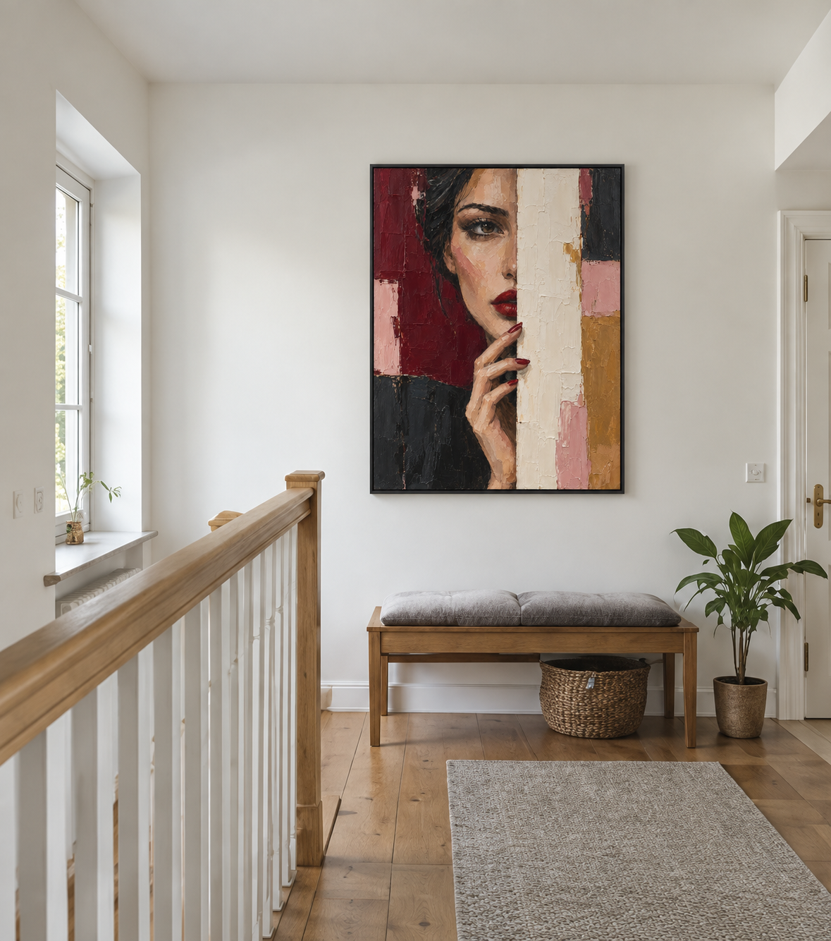 Handgemaltes Gemälde 'Die verborgene Hälfte' 90x120cm
