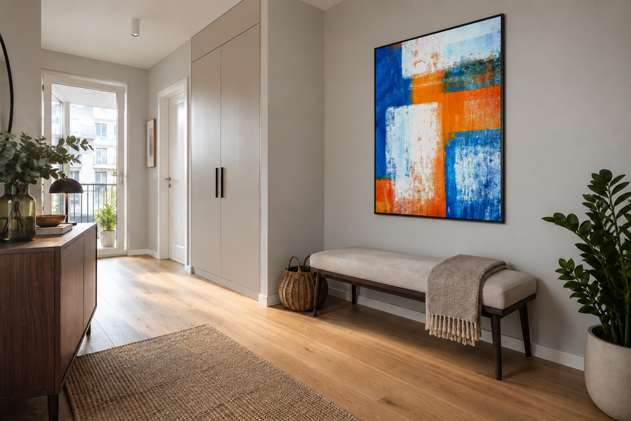 Handgemaltes Gemälde „Kreuzung der Farben“ 90x120cm