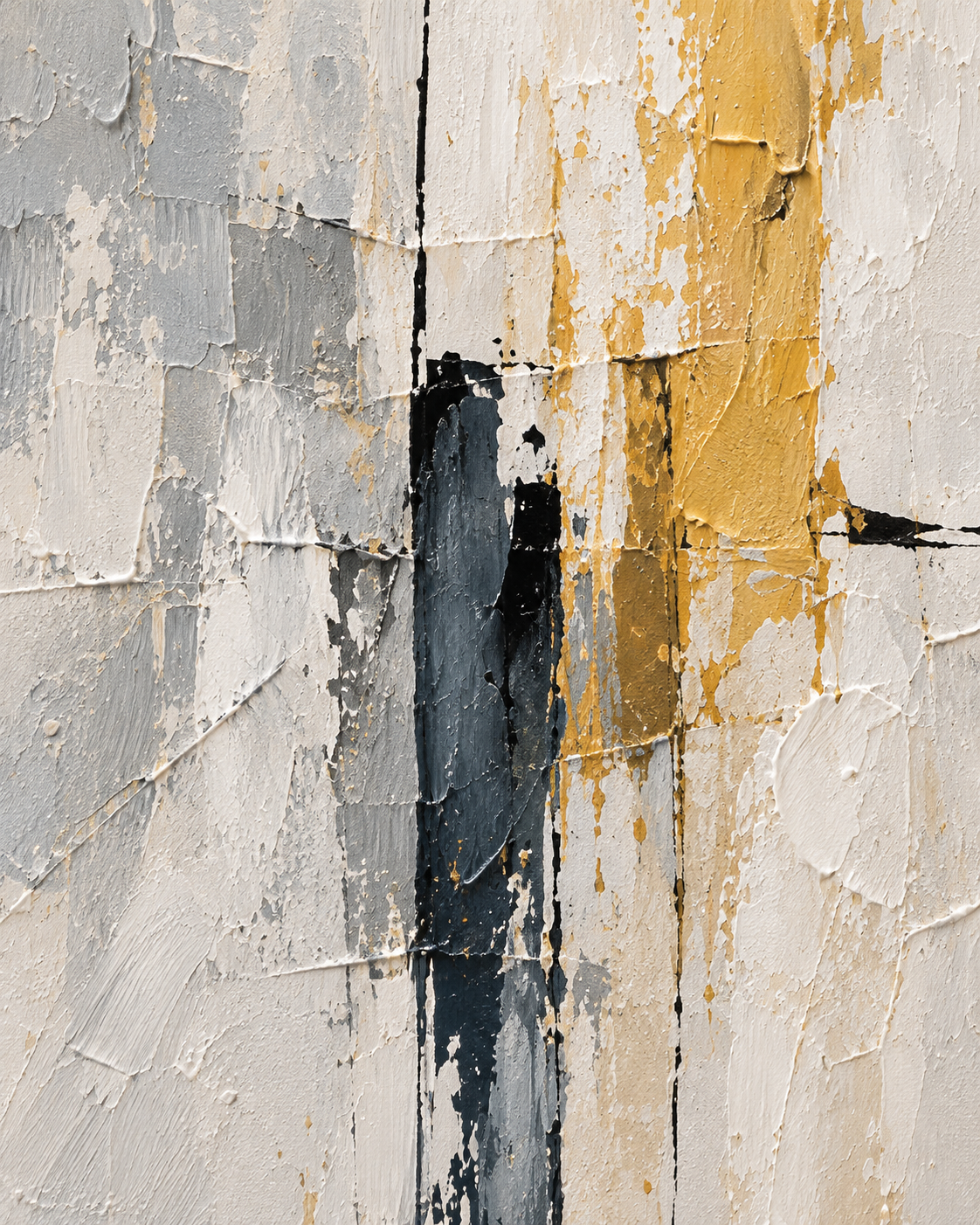 Handgemaltes Gemälde „Goldene Lichtspur“ 90x120cm
