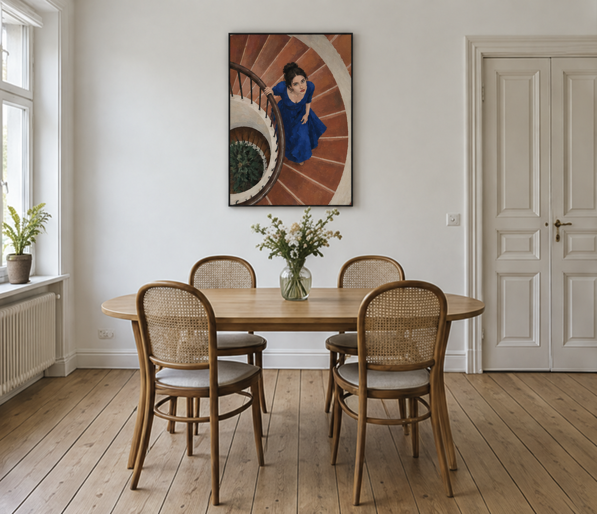 Handgemaltes Gemälde 'Zwischen den Etagen' 90x120cm