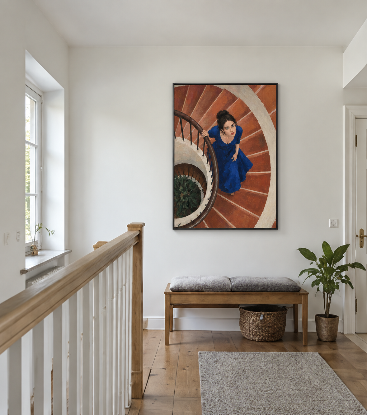 Handgemaltes Gemälde 'Zwischen den Etagen' 90x120cm