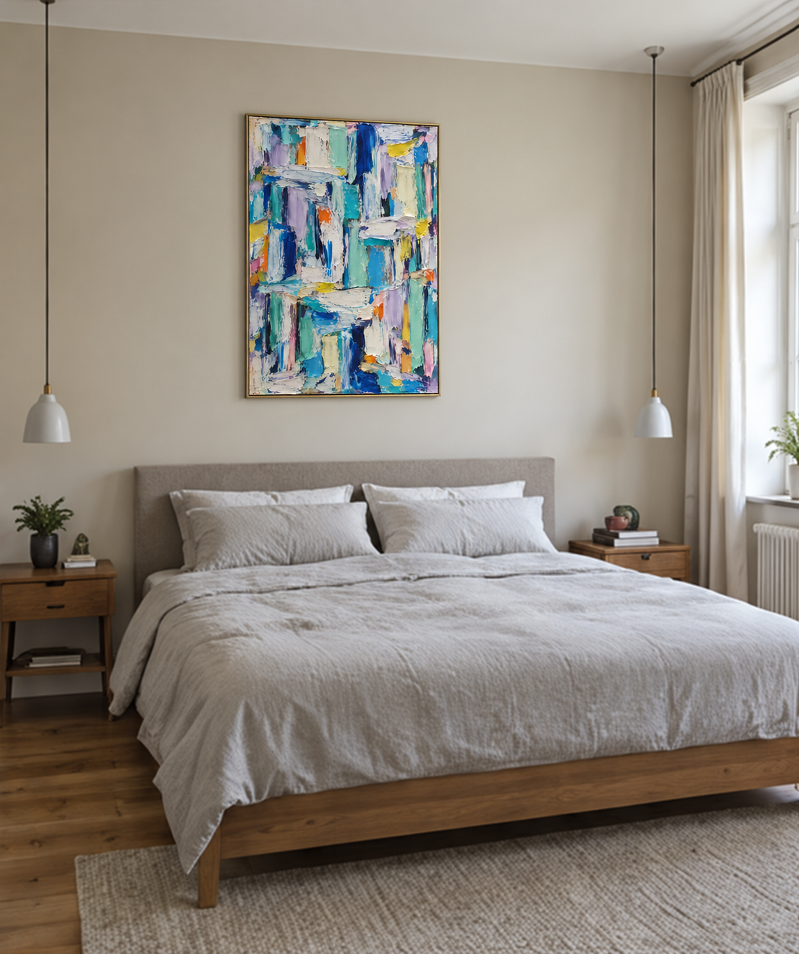 Handgemaltes Gemälde 'colors' 90x120cm