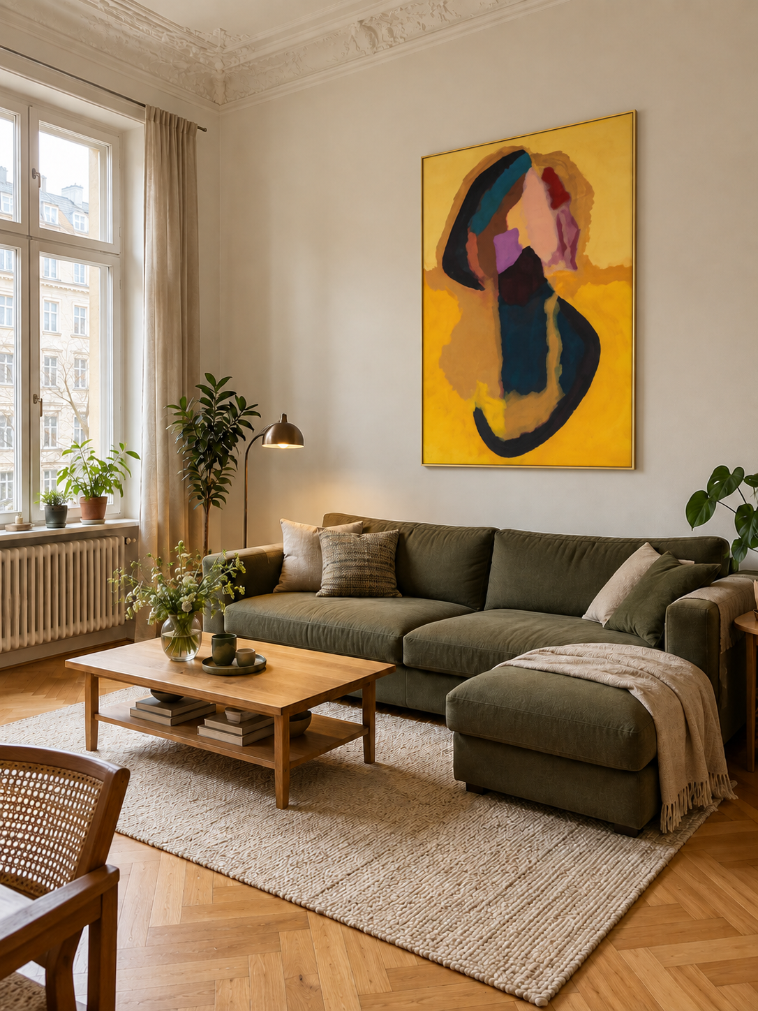 Handgemaltes Gemälde „Die Unbekannte“ 120x160cm