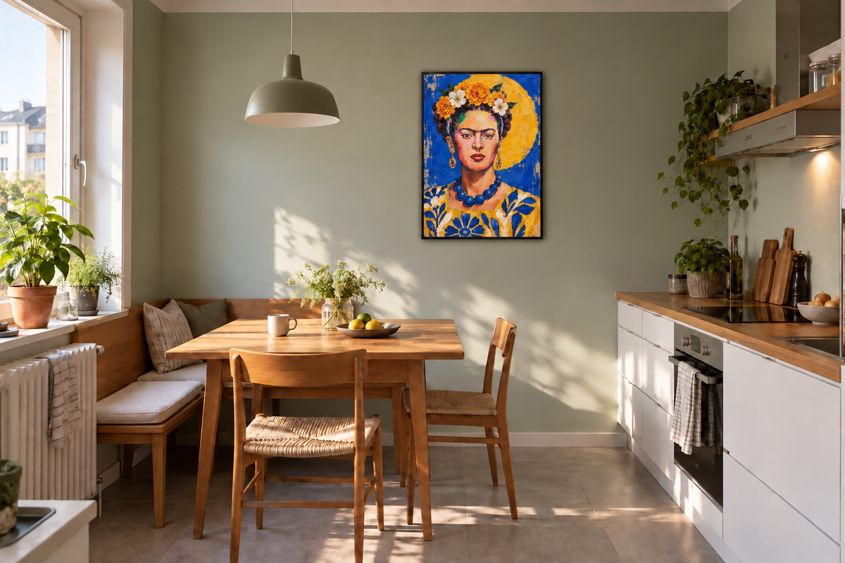 Handgemaltes Gemälde „Sonnengelb“ 90x120cm