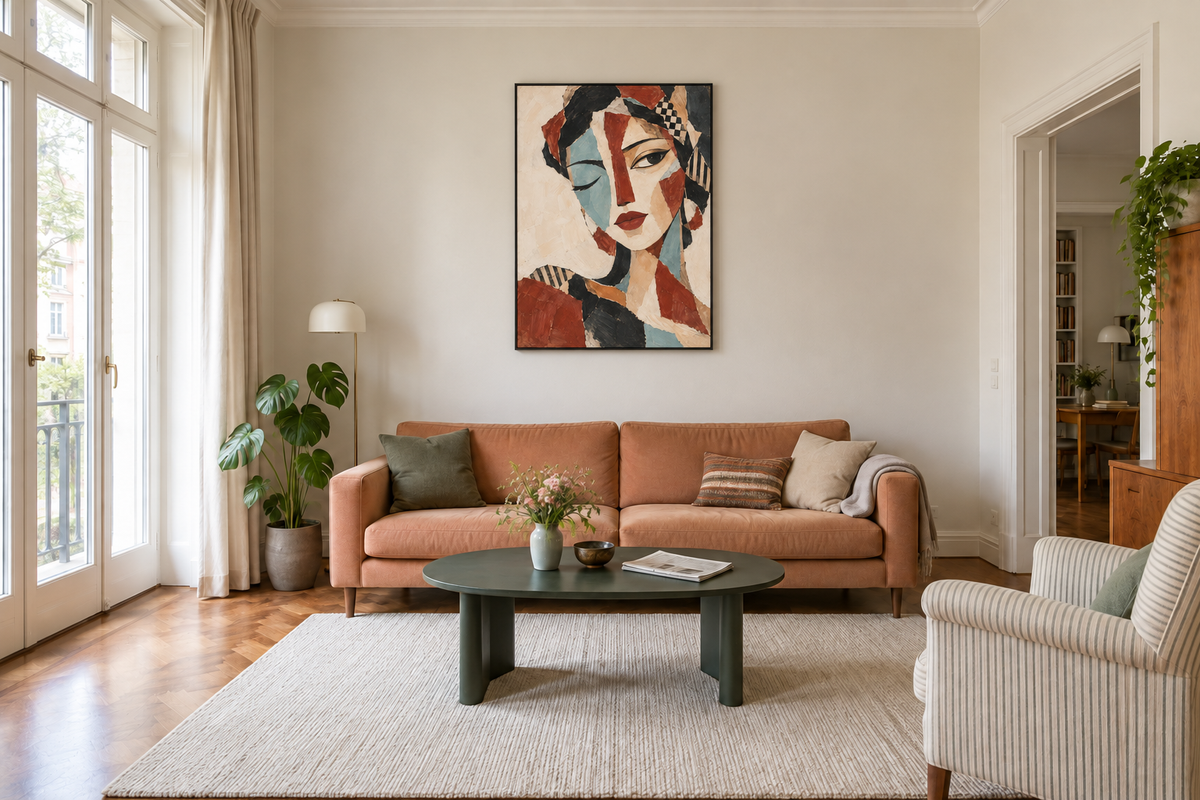 Handgemaltes Gemälde 'Die Unnahbare' 90x120cm