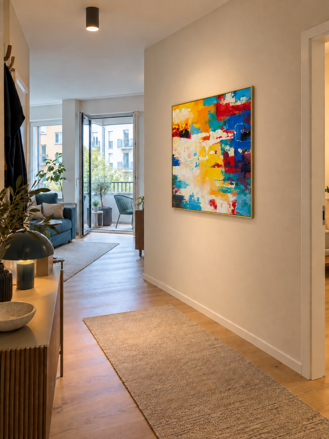 Handgemaltes Gemälde „Farben des Sommers“ 100x100cm