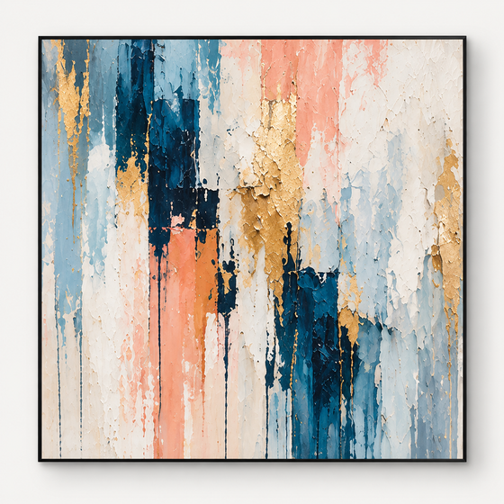 Handgemaltes Gemälde „Goldene Zwischentöne“ 100x100cm