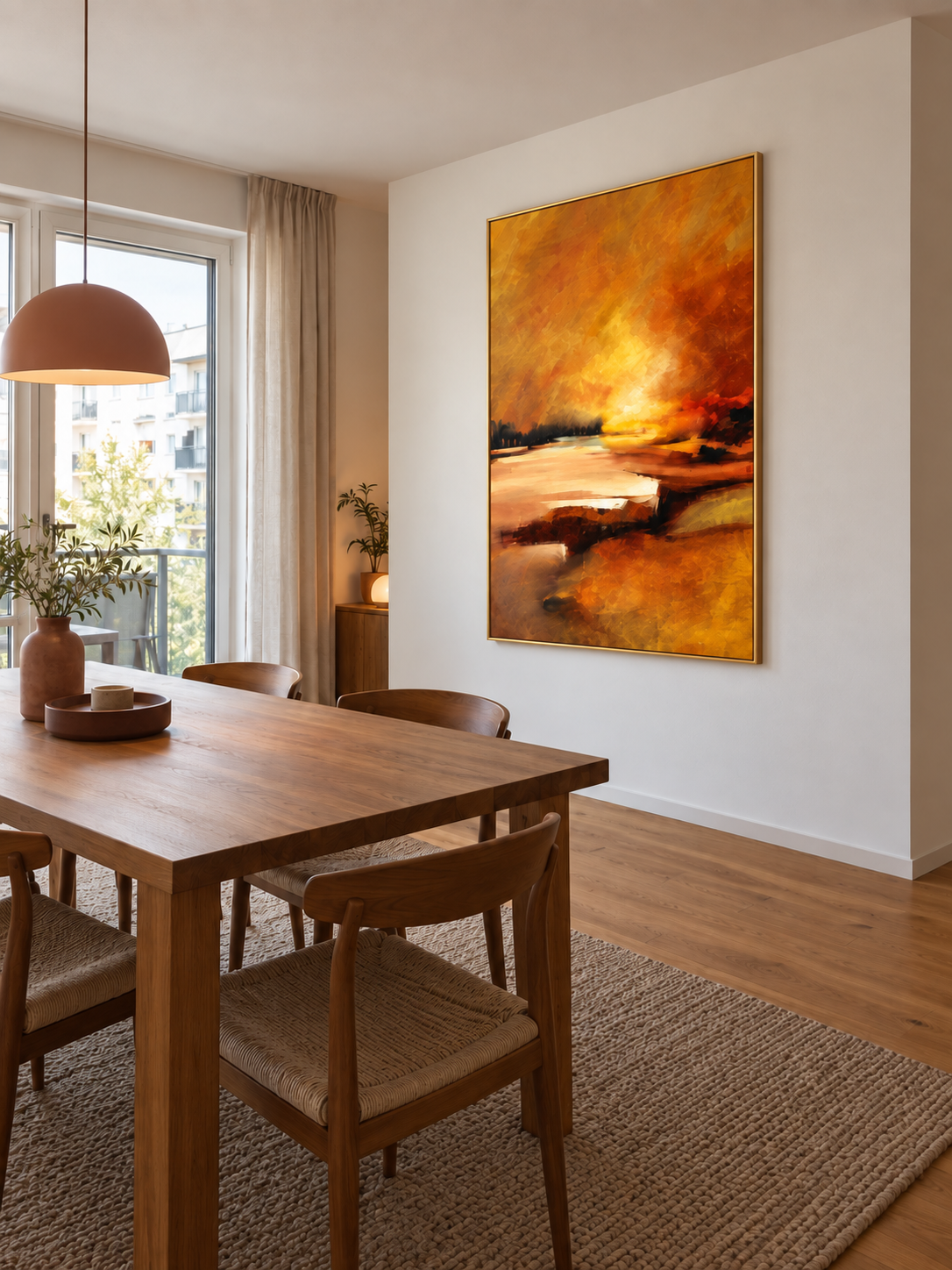 Handgemaltes Gemälde „Abendgold“ 120x160cm