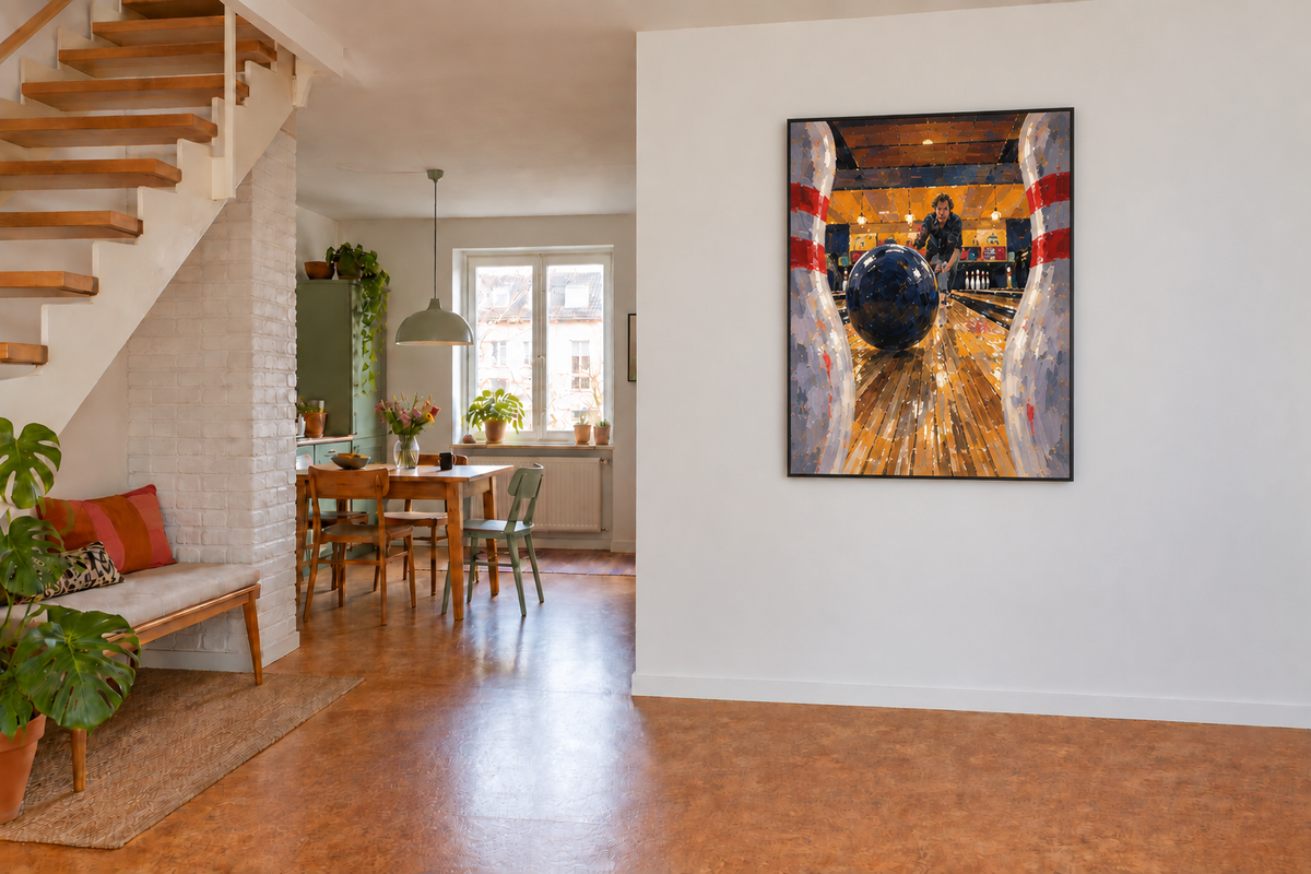 Handgemaltes Gemälde „Kurz vor dem Strike“ 90x120cm