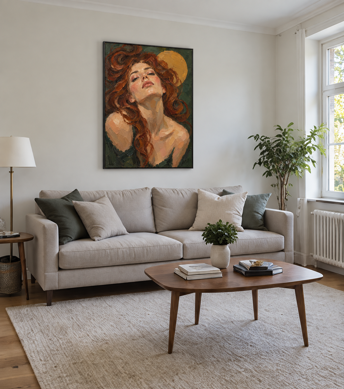 Handgemaltes Gemälde 'Lavendelweg' 90x120cm