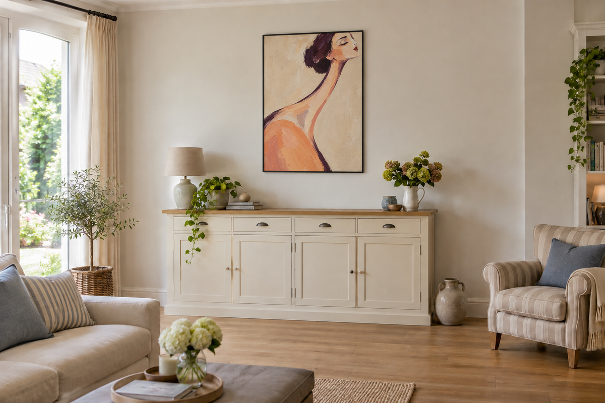 Handgemaltes Gemälde 'Hals über Kopf' 90x120cm